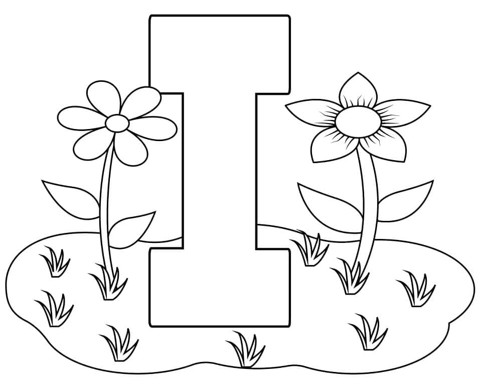 Dessin à colorier: Lettre I (Lettres et alphabet) #194645 - Coloriages à Imprimer Gratuits