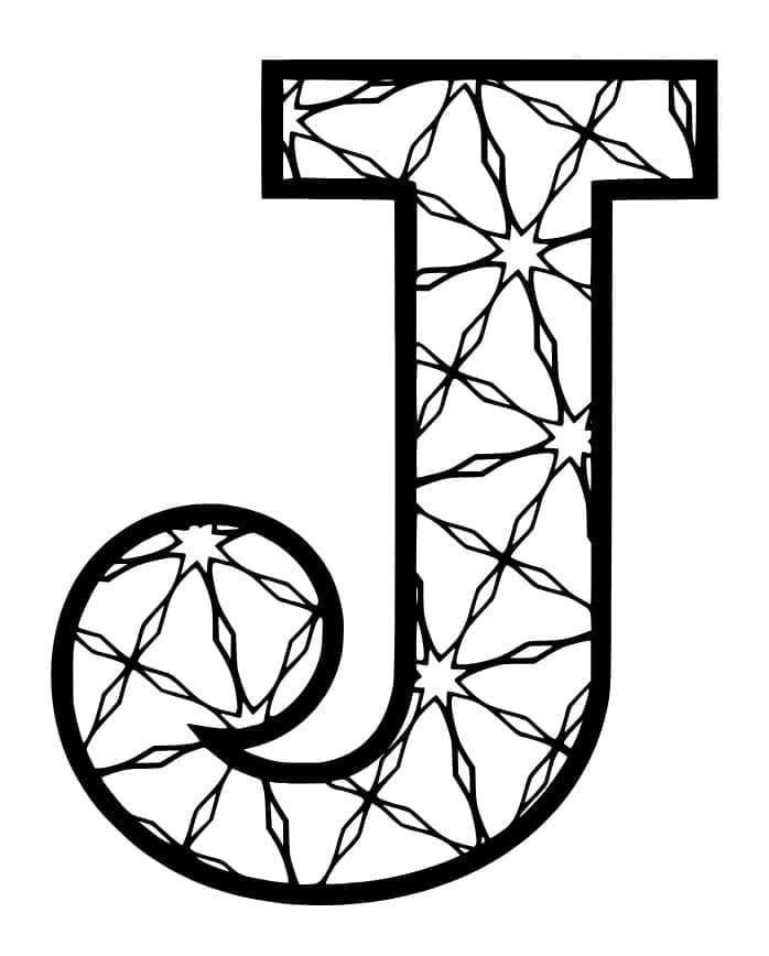 Dessin à colorier: Lettre J (Lettres et alphabet) #194664 - Coloriages à Imprimer Gratuits