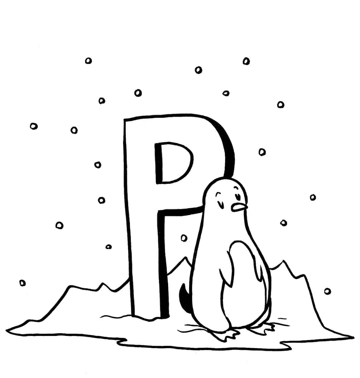 Dessin à colorier: Lettre P (Lettres et alphabet) #194740 - Coloriages à Imprimer Gratuits