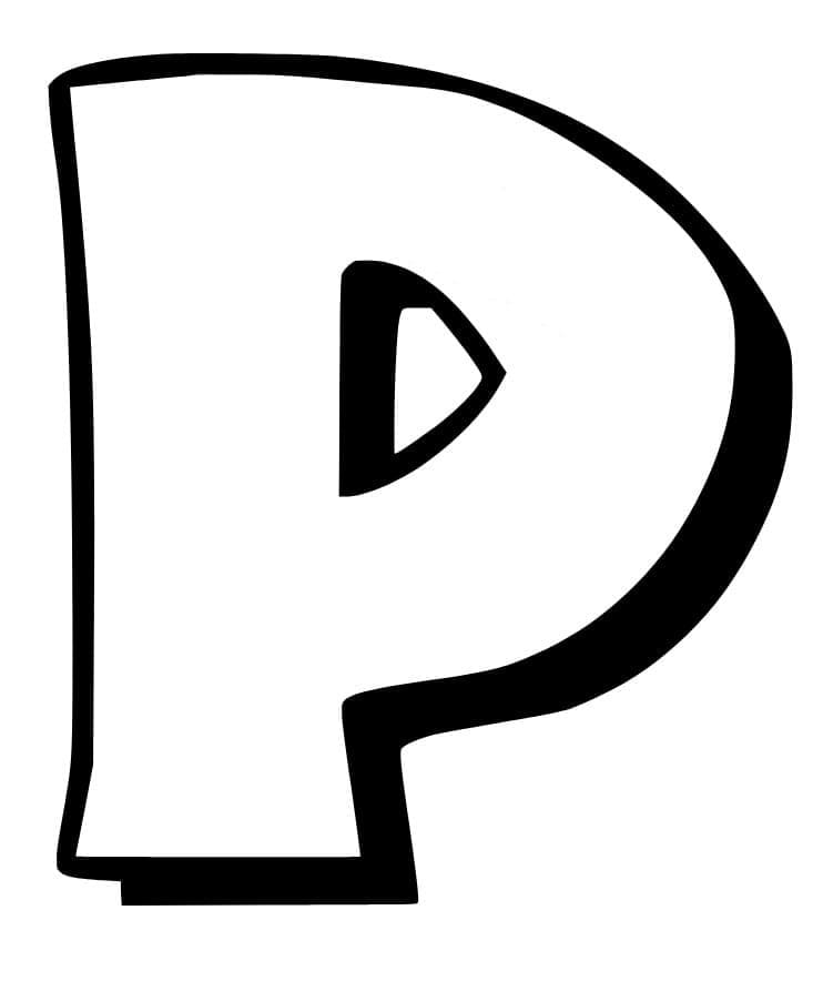 Dessin à colorier: Lettre P (Lettres et alphabet) #194742 - Coloriages à Imprimer Gratuits