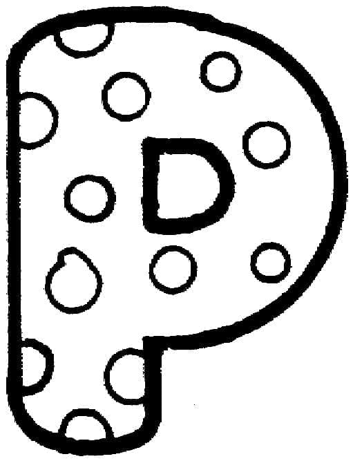 Dessin à colorier: Lettre P (Lettres et alphabet) #194743 - Coloriages à Imprimer Gratuits