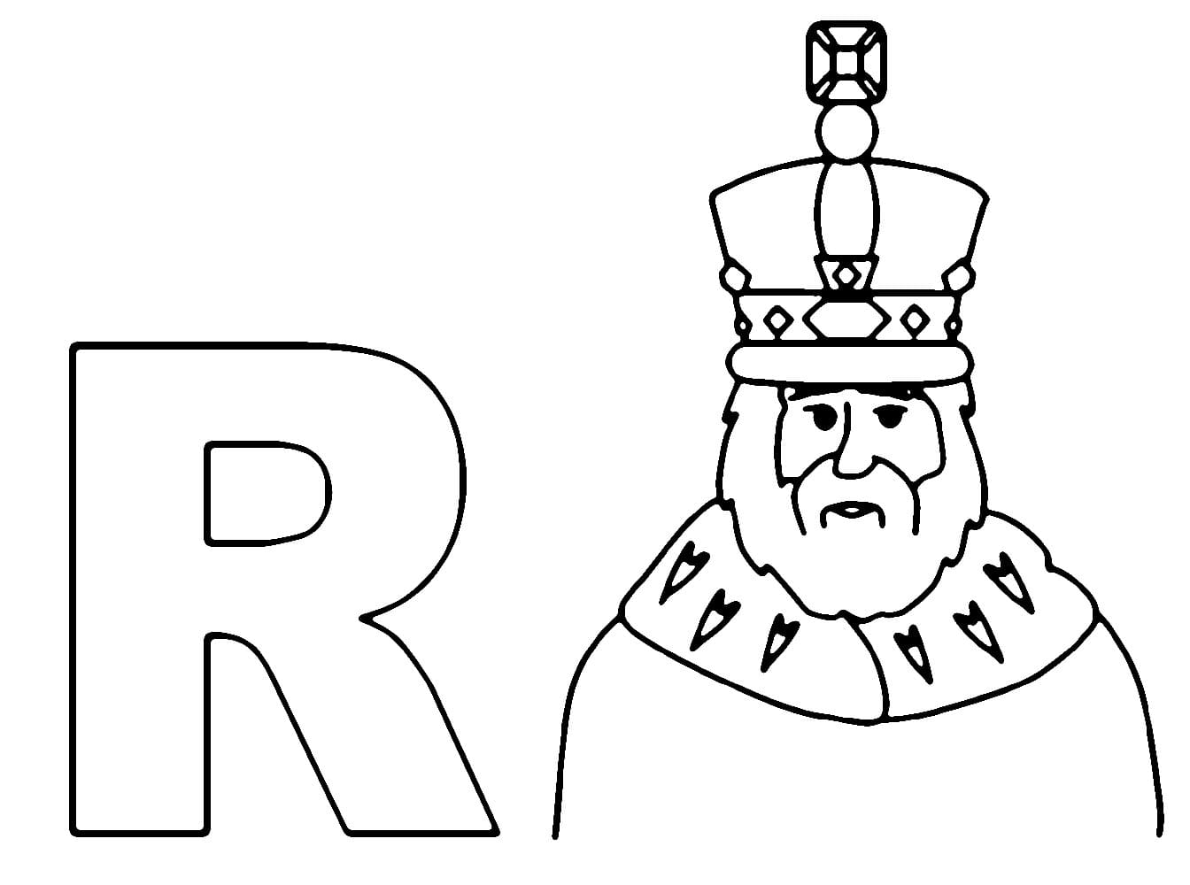 Dessin à colorier: Lettre R (Lettres et alphabet) #194760 - Coloriages à Imprimer Gratuits