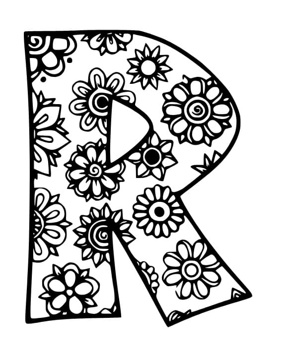 Dessin à colorier: Lettre R (Lettres et alphabet) #194761 - Coloriages à Imprimer Gratuits