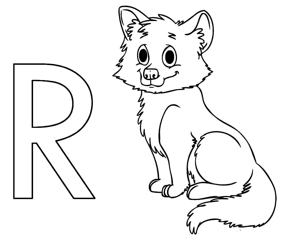 Dessin à colorier: Lettre R (Lettres et alphabet) #194764 - Coloriages à Imprimer Gratuits