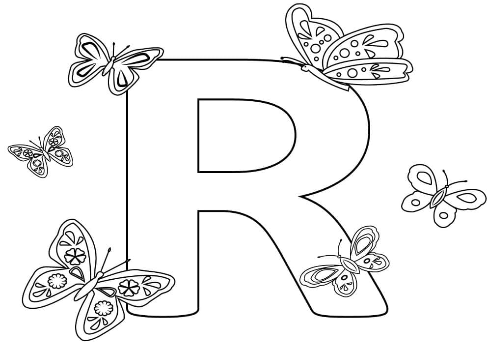 Dessin à colorier: Lettre R (Lettres et alphabet) #194767 - Coloriages à Imprimer Gratuits