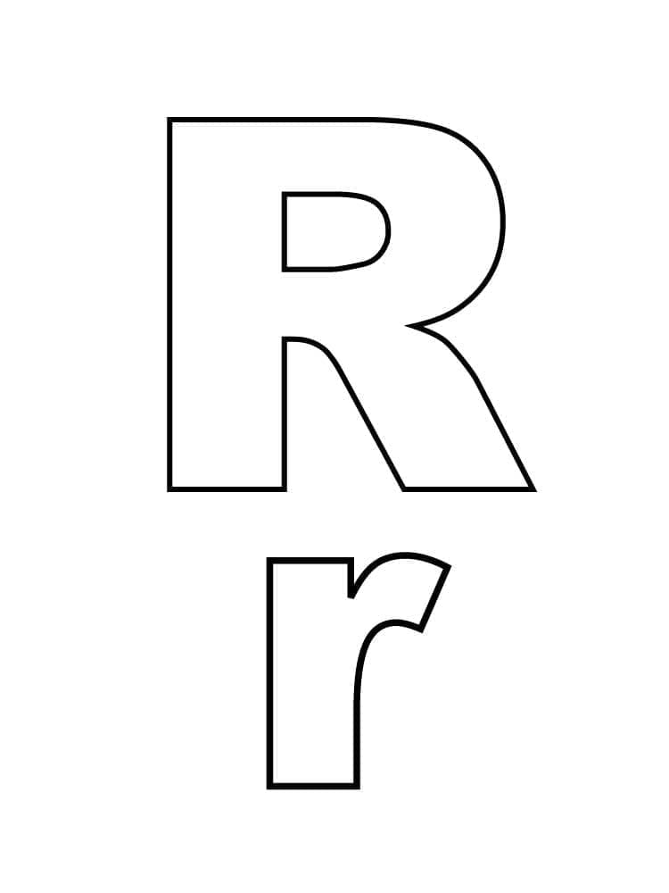 Dessin à colorier: Lettre R (Lettres et alphabet) #194768 - Coloriages à Imprimer Gratuits