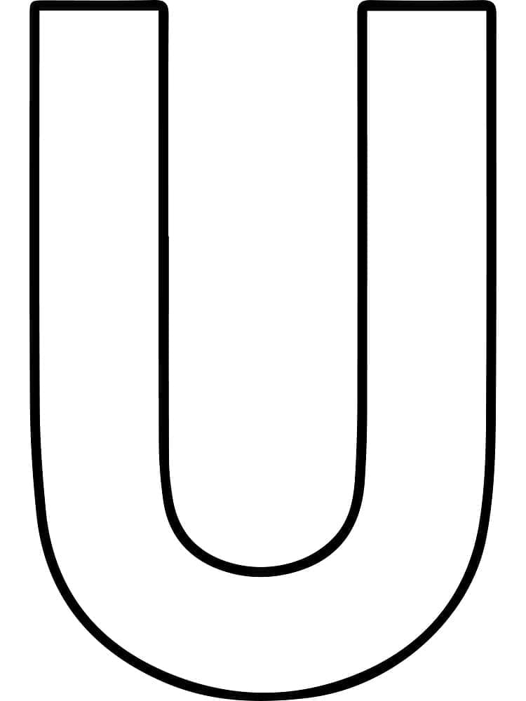 Dessin à colorier: Lettre U (Lettres et alphabet) #194805 - Coloriages à Imprimer Gratuits