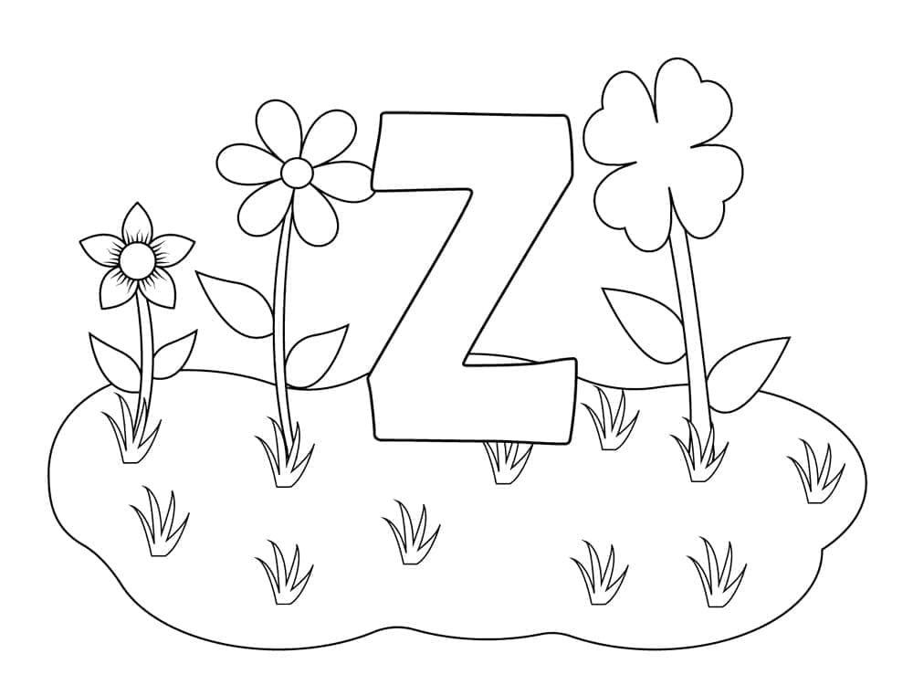 Dessin à colorier: Lettre Z (Lettres et alphabet) #194865 - Coloriages à Imprimer Gratuits