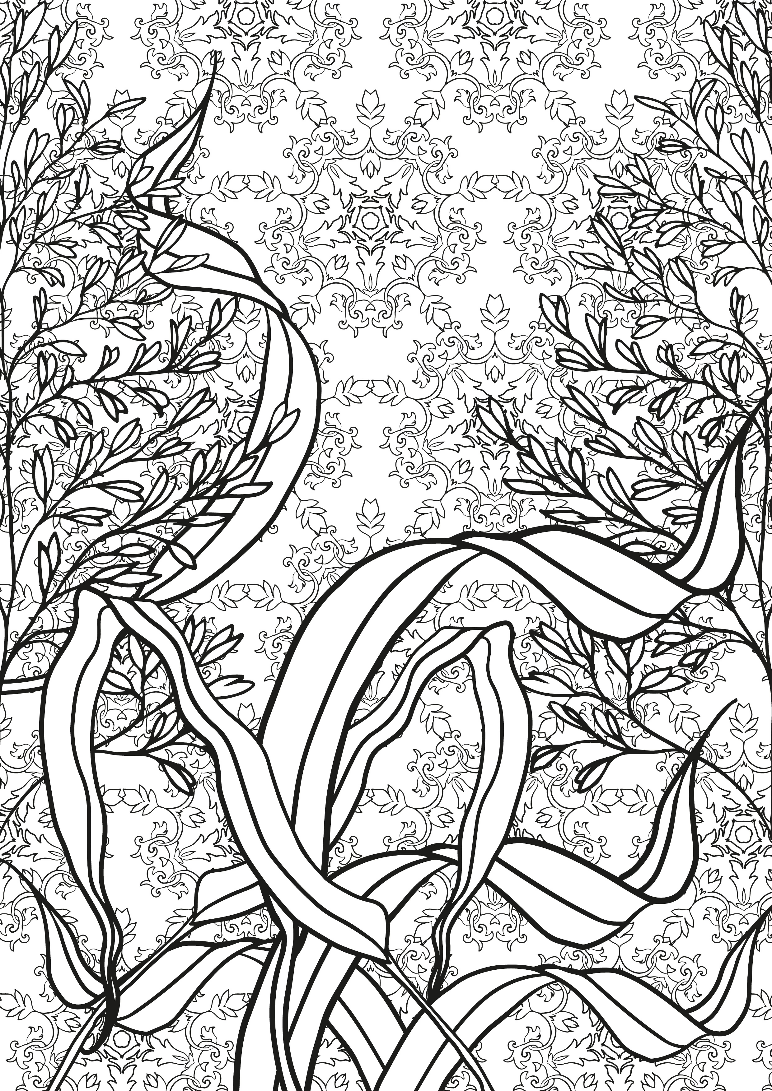 Dessin à colorier Anti-stress #126875 issu de la collection Mandalas, prêt à imprimer