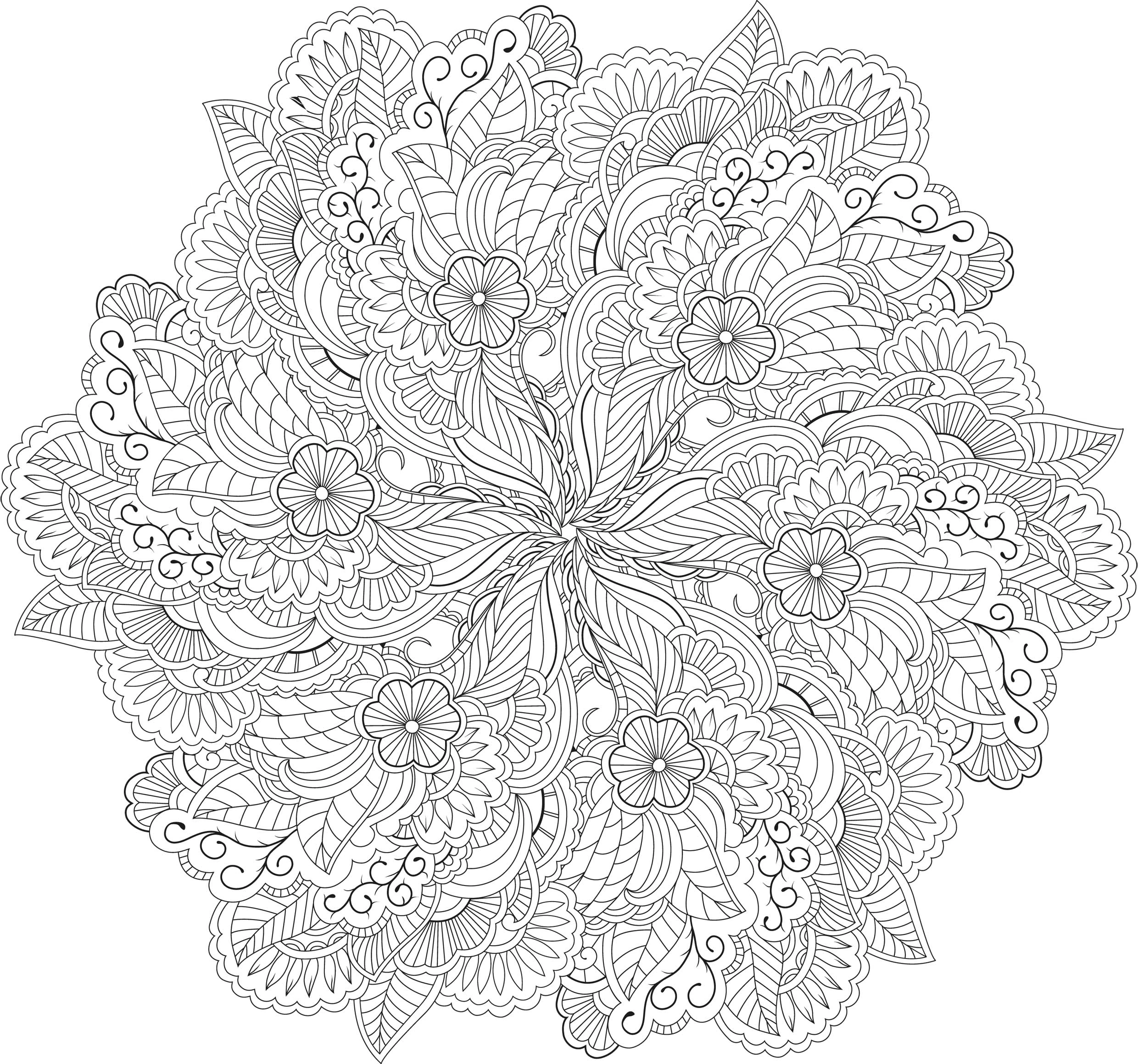 Coloriage gratuit Anti-stress #126891 de la collection Mandalas à imprimer