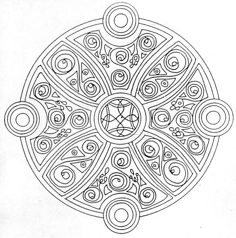 Dessin Anti-stress #127218 à colorier de la série Mandalas, gratuit à télécharger et imprimer
