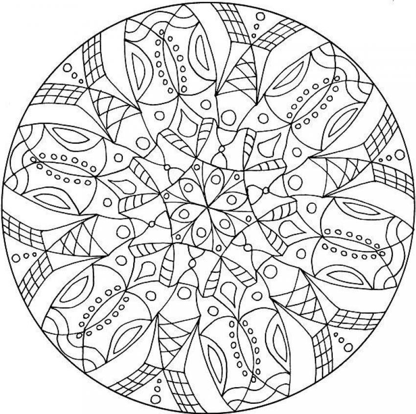 Coloriage gratuit Anti-stress #22886 de la collection Mandalas à imprimer