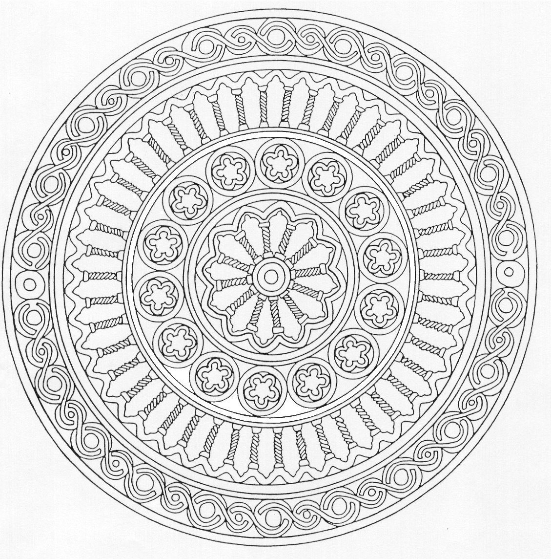 Coloriage gratuit Art Thérapie #23167 de la collection Mandalas à imprimer