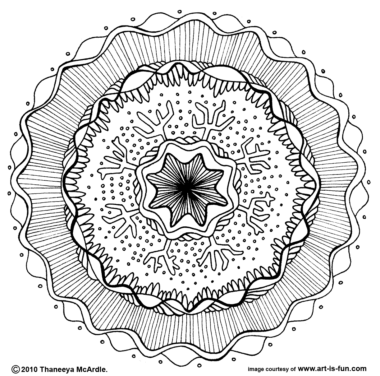 Coloriage gratuit Art Thérapie #23189 de la collection Mandalas à imprimer