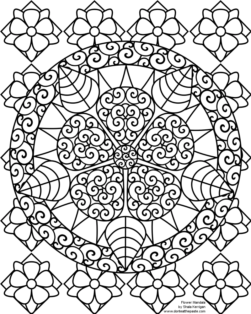Coloriage gratuit Art Thérapie #23252 de la collection Mandalas à imprimer