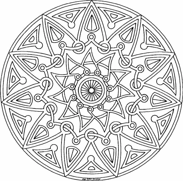 Coloriage gratuit Art Thérapie #23266 de la collection Mandalas à imprimer