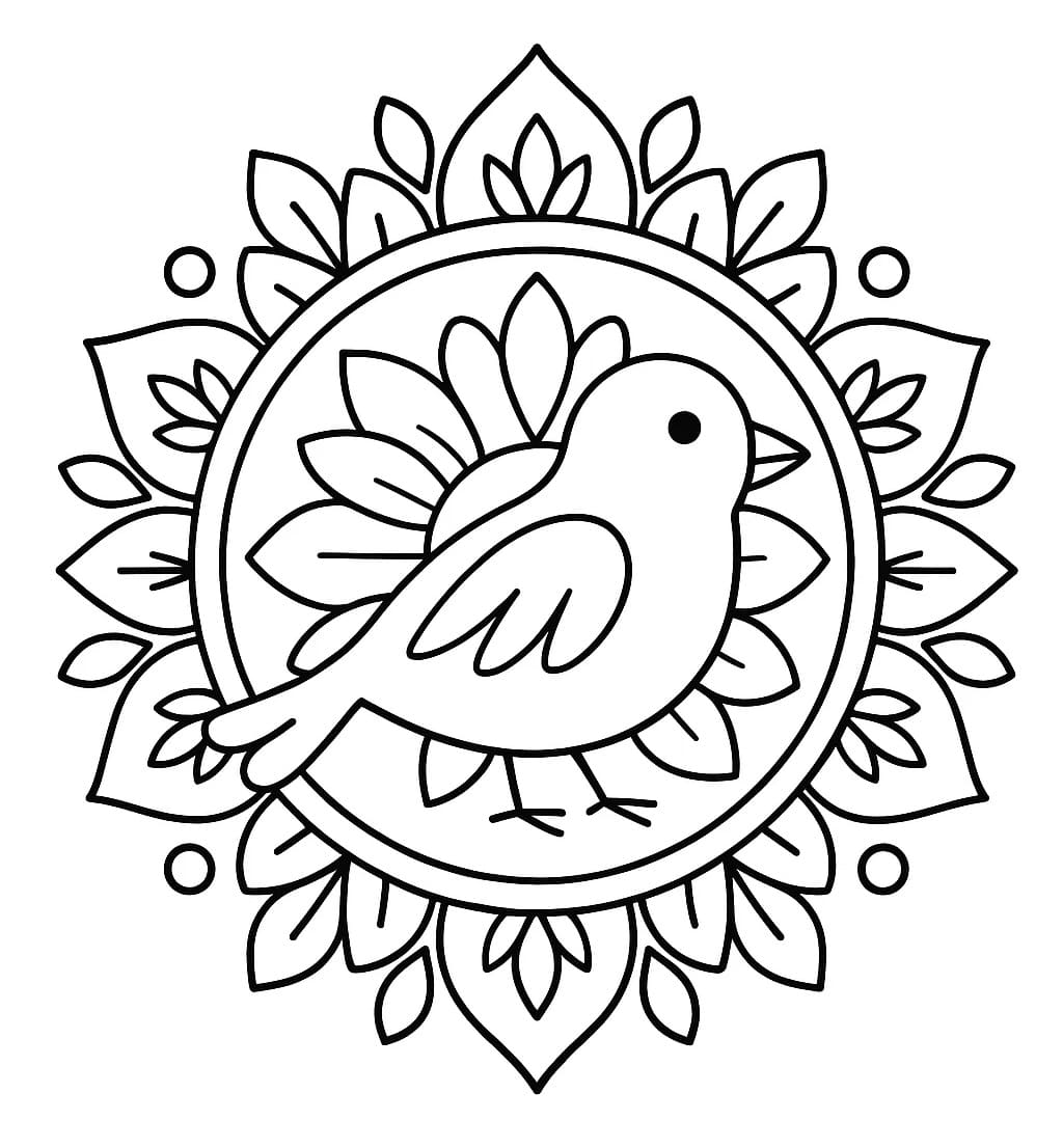 Coloriage gratuit Mandala Oiseau #221974 de la collection Mandalas à imprimer Coloriage gratuit Mandala Oiseau #221974 de la collection Mandalas à imprimer
