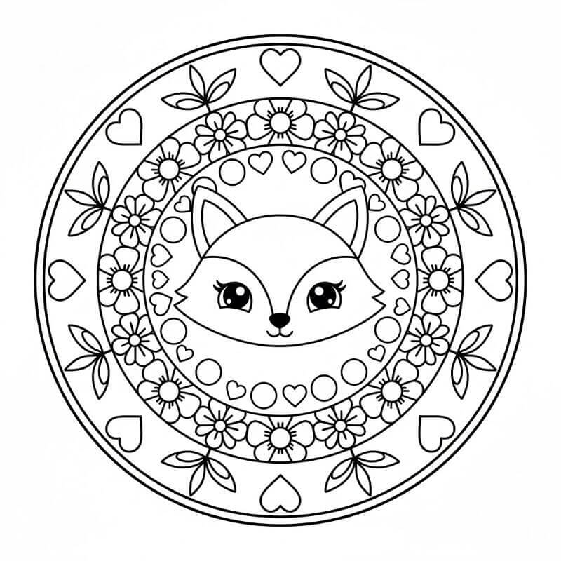 Coloriage gratuit Mandala Renard #222006 de la collection Mandalas à imprimer Coloriage gratuit Mandala Renard #222006 de la collection Mandalas à imprimer