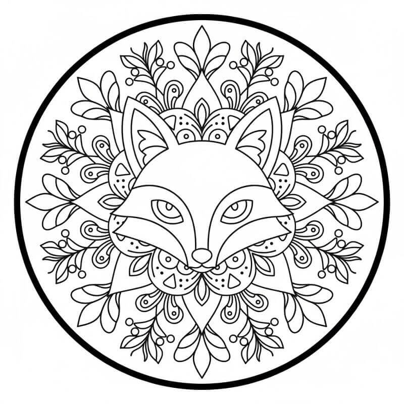 Coloriage gratuit Mandala Renard #222010 de la collection Mandalas à imprimer Coloriage gratuit Mandala Renard #222010 de la collection Mandalas à imprimer
