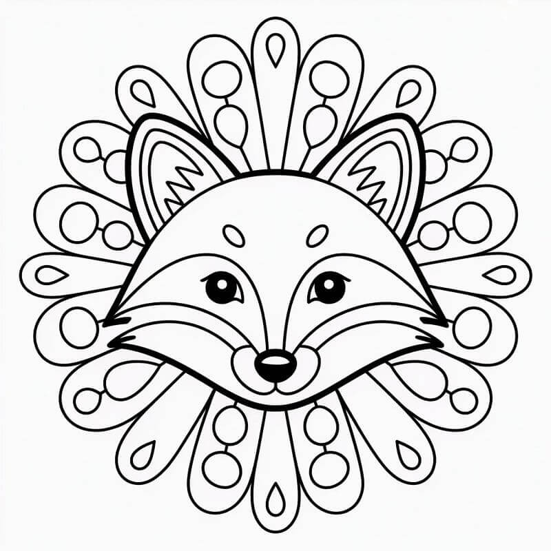 Coloriage gratuit Mandala Renard #222013 de la collection Mandalas à imprimer Coloriage gratuit Mandala Renard #222013 de la collection Mandalas à imprimer