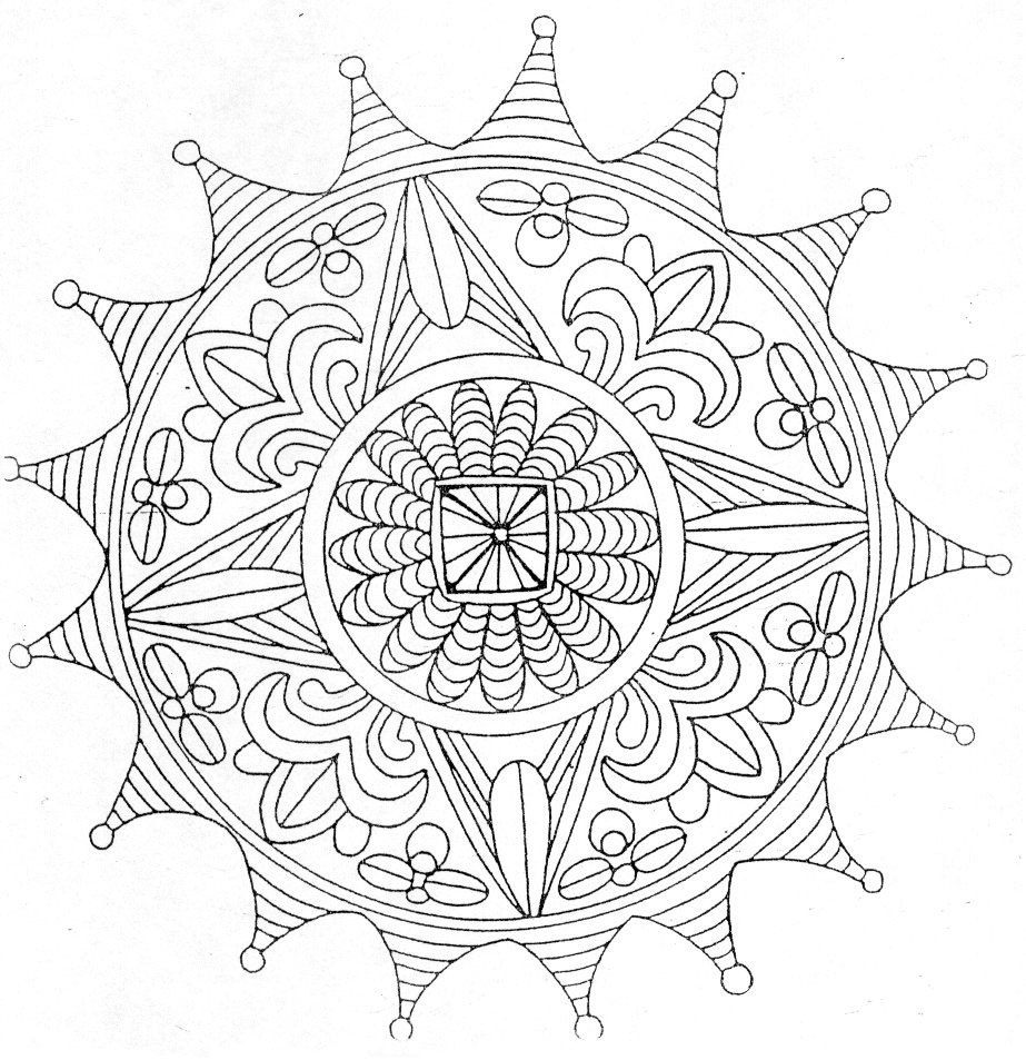 Dessin à colorier: Mandalas (Mandalas) #22948 - Coloriages à Imprimer Gratuits