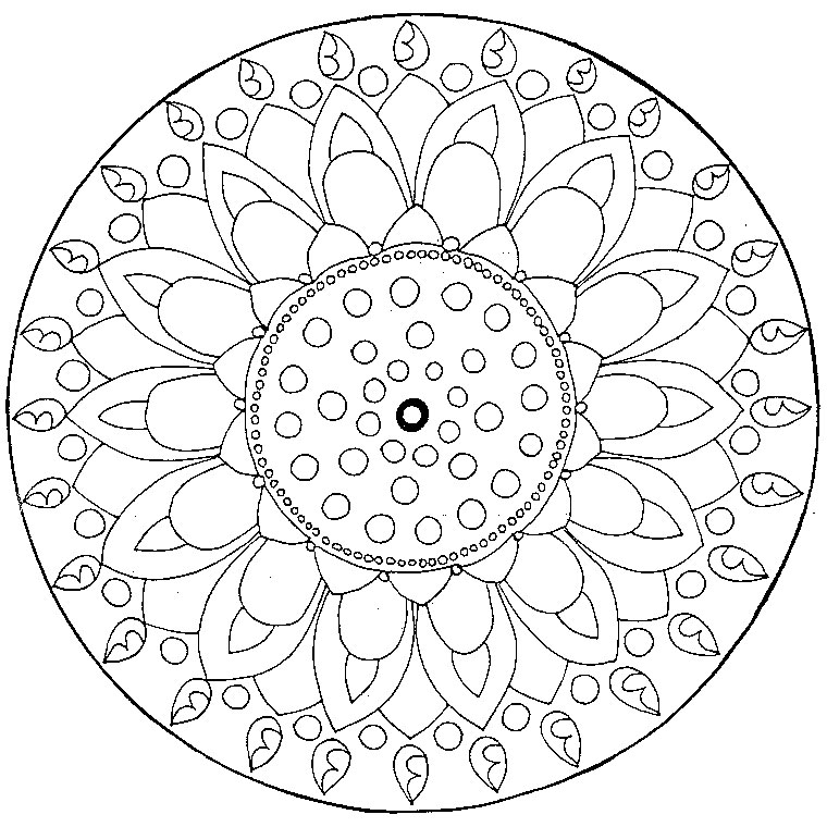 Dessin à colorier: Mandalas (Mandalas) #22962 - Coloriages à Imprimer Gratuits