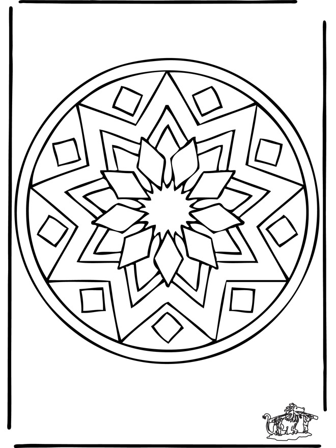 Dessin à colorier: Mandalas (Mandalas) #23072 - Coloriages à Imprimer Gratuits