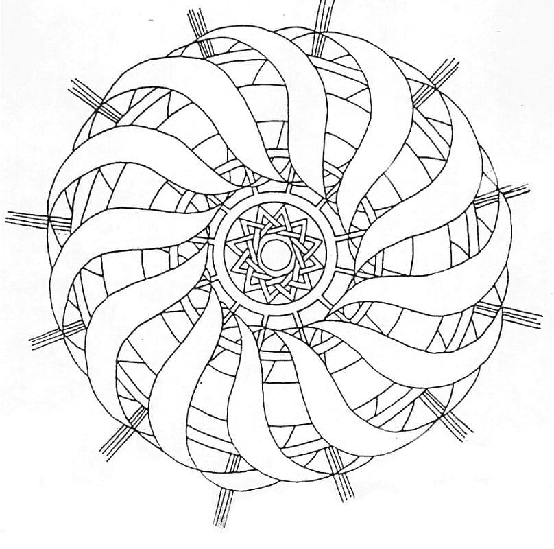 Dessin à colorier: Mandalas Abstraits (Mandalas) #173971 - Coloriages à Imprimer Gratuits