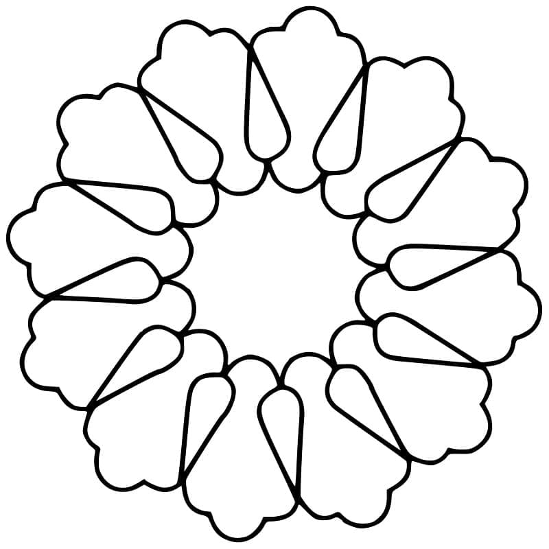 Coloriage gratuit Mandalas Abstraits #173973 de la collection Mandalas à imprimer