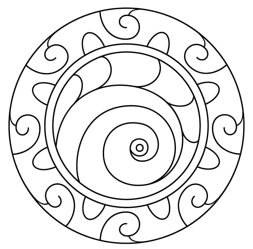 Coloriage gratuit Mandalas Abstraits #173978 de la collection Mandalas à imprimer