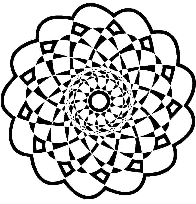 Coloriage à imprimer Mandalas Abstraits #173980 de la série Mandalas, gratuit pour enfants et adultes