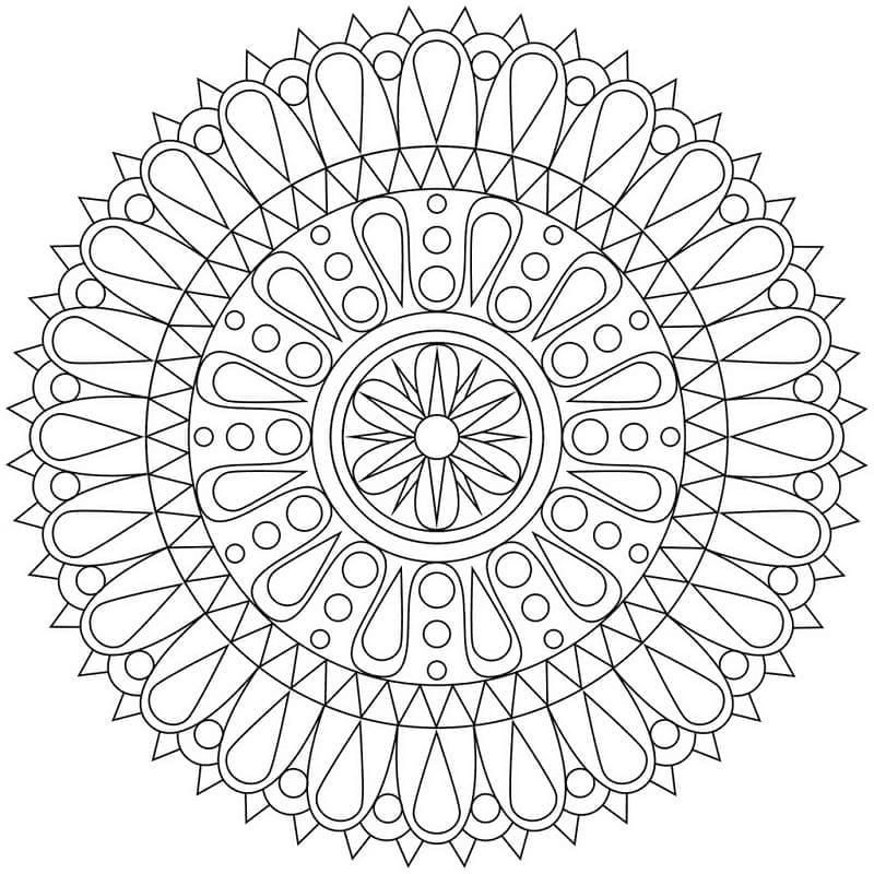 Coloriage gratuit Mandalas Abstraits #173991 de la collection Mandalas à imprimer
