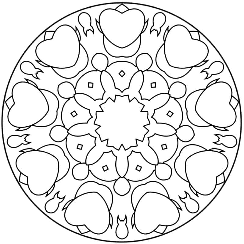 Coloriage gratuit Mandalas Abstraits #173996 de la collection Mandalas à imprimer