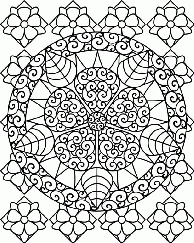 Coloriage gratuit Mandalas Abstraits #193035 de la collection Mandalas à imprimer
