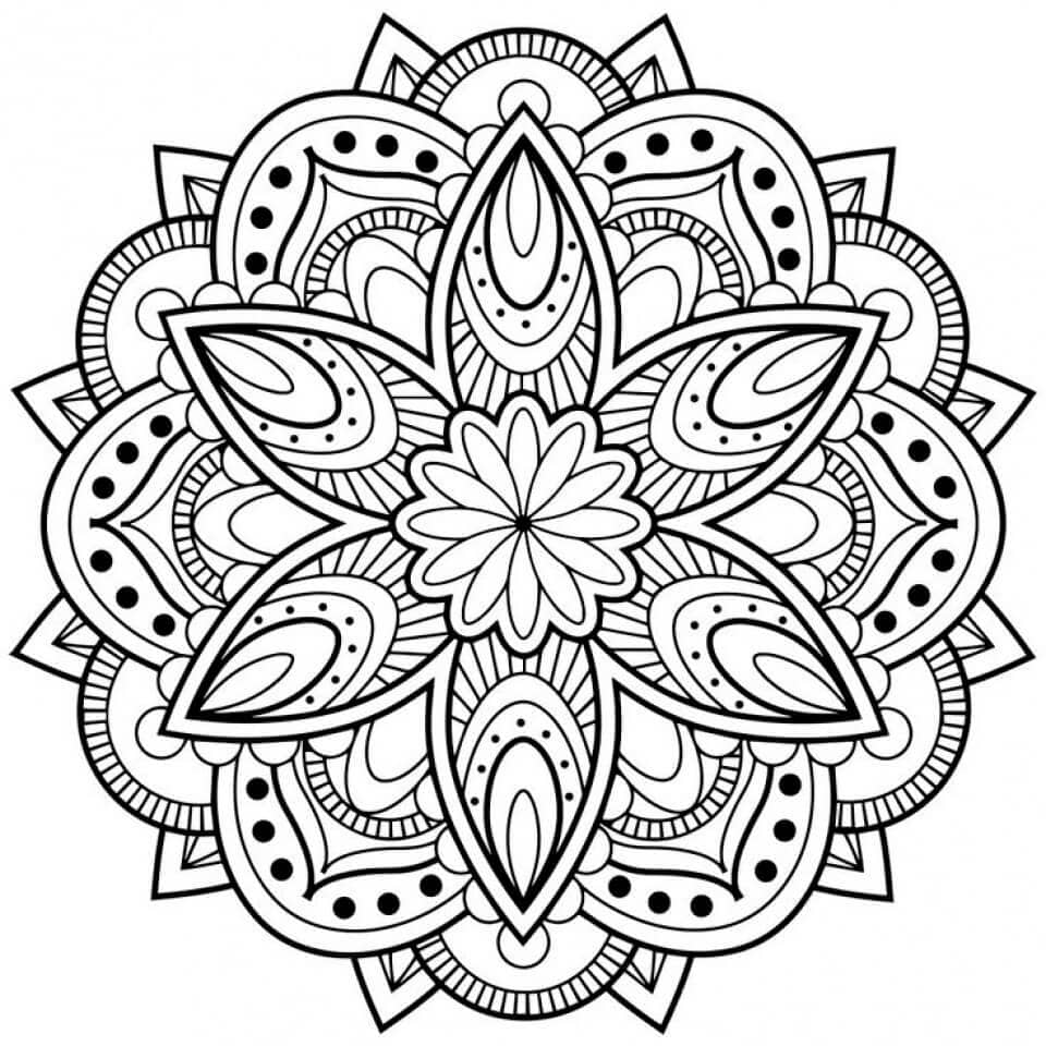 Coloriage gratuit Mandalas Abstraits #193045 de la collection Mandalas à imprimer