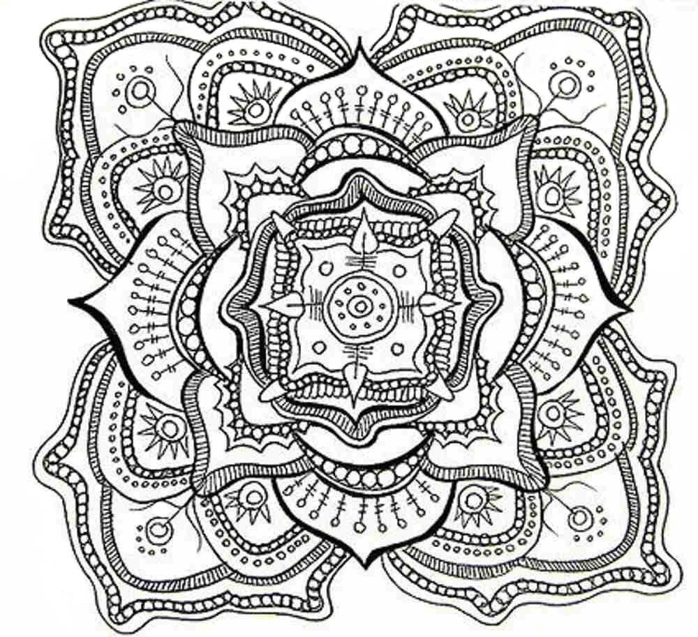 Coloriage gratuit Mandalas Abstraits #193048 de la collection Mandalas à imprimer