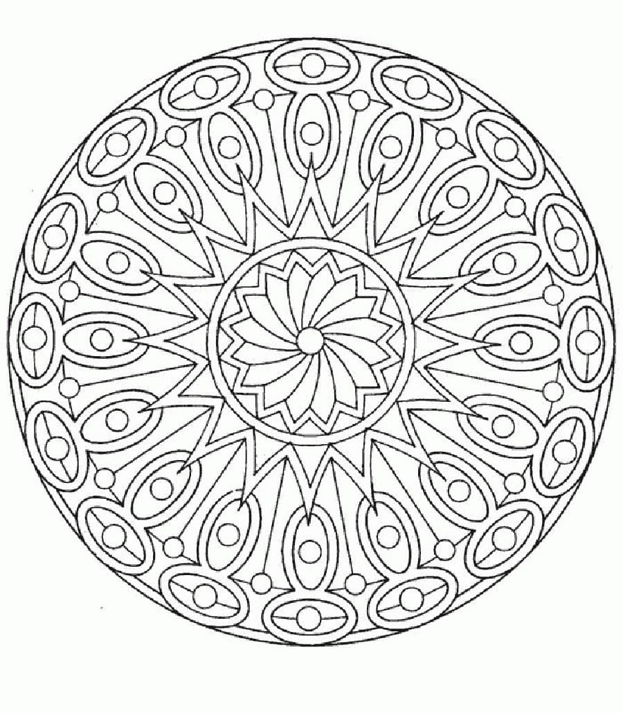 Page de coloriage Mandalas Abstraits #193069, collection Mandalas, à imprimer et colorier