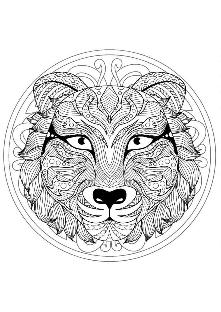 Illustration au trait Mandalas Animaux #174743 de la collection Mandalas à colorier gratuitement