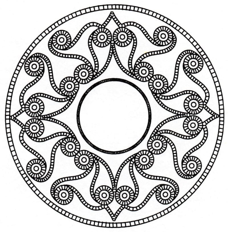 Coloriage gratuit Mandalas Celtiques #173943 de la collection Mandalas à imprimer