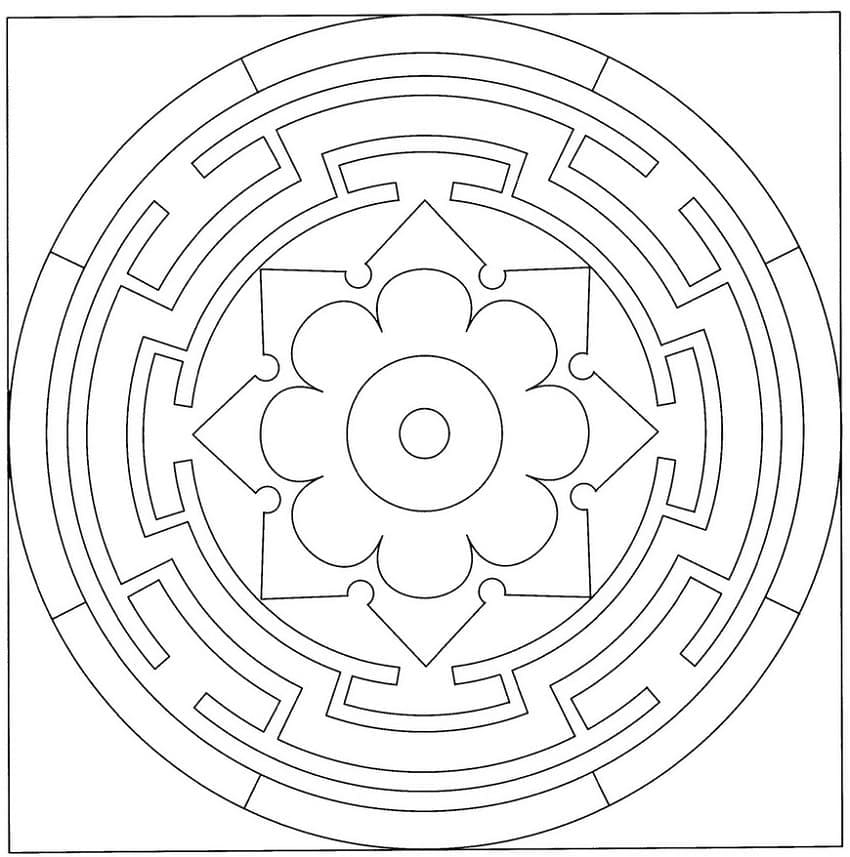 Coloriage gratuit Mandalas Celtiques #173945 de la collection Mandalas à imprimer