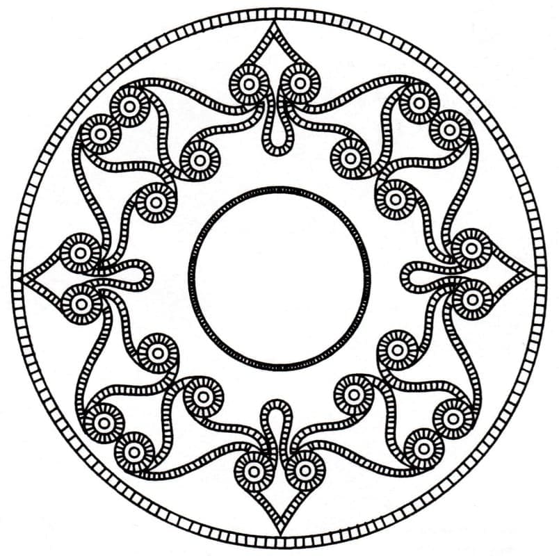 Coloriage gratuit Mandalas Celtiques #173947 de la collection Mandalas à imprimer