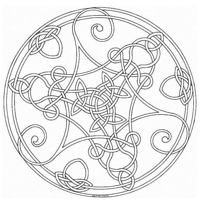 Coloriage gratuit Mandalas Celtiques #173949 de la collection Mandalas à imprimer