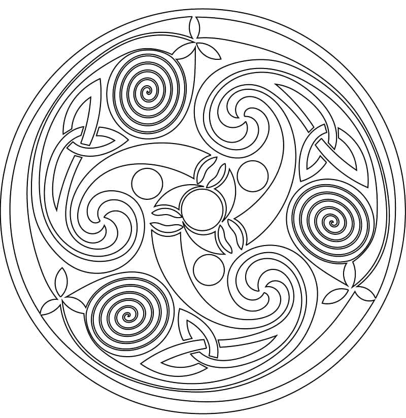 Coloriage gratuit Mandalas Celtiques #173950 de la collection Mandalas à imprimer