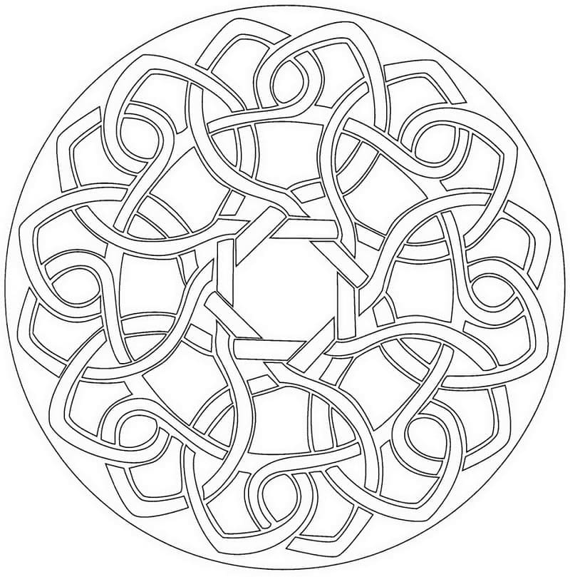 Coloriage gratuit Mandalas Celtiques #173951 de la collection Mandalas à imprimer