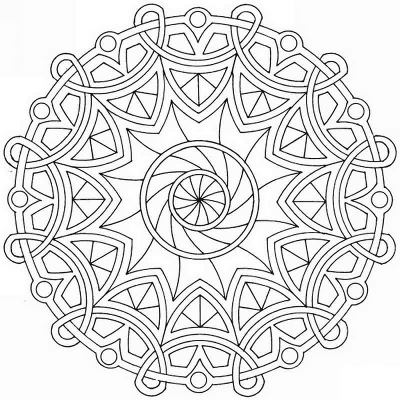 Coloriage gratuit Mandalas Celtiques #173953 de la collection Mandalas à imprimer