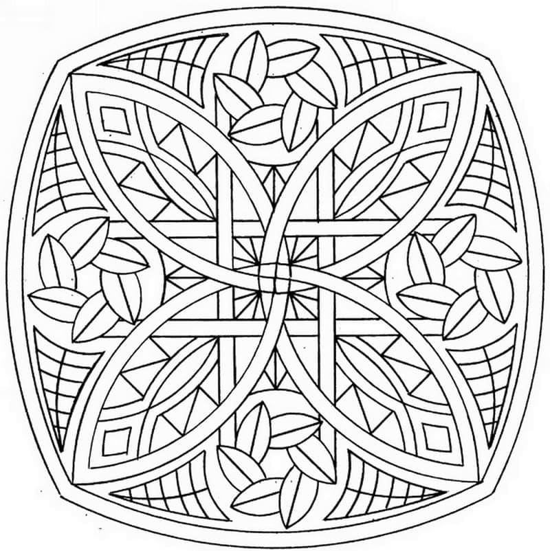 Coloriage gratuit Mandalas Celtiques #173955 de la collection Mandalas à imprimer
