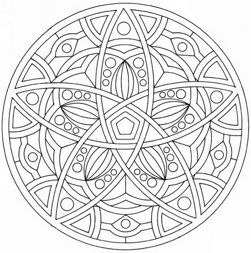 Coloriage gratuit Mandalas Celtiques #173957 de la collection Mandalas à imprimer