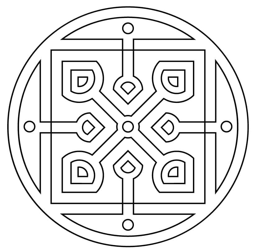 Coloriage gratuit Mandalas Celtiques #173961 de la collection Mandalas à imprimer