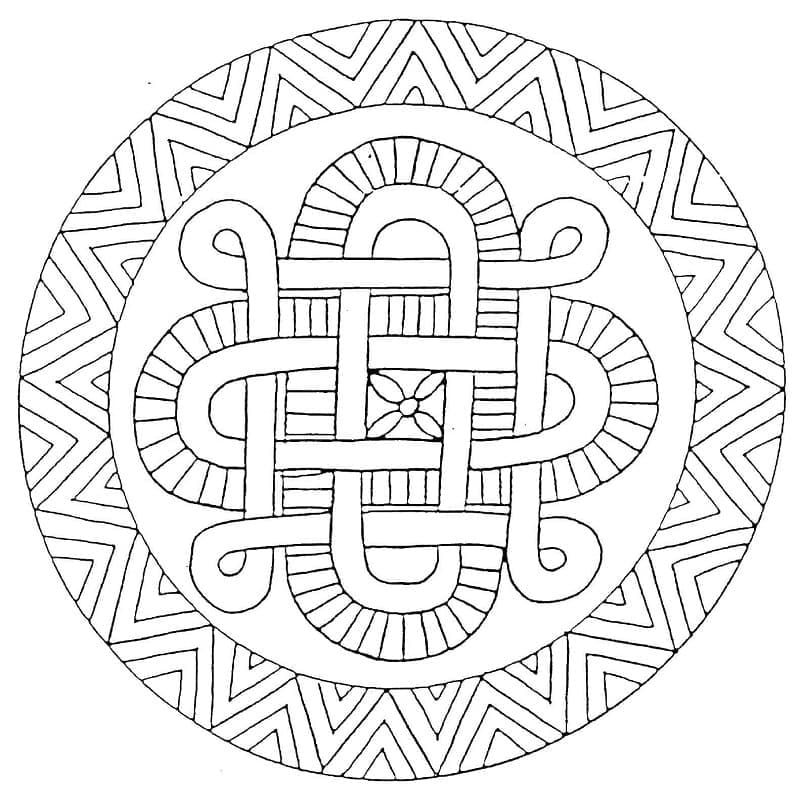 Coloriage gratuit Mandalas Celtiques #173962 de la collection Mandalas à imprimer