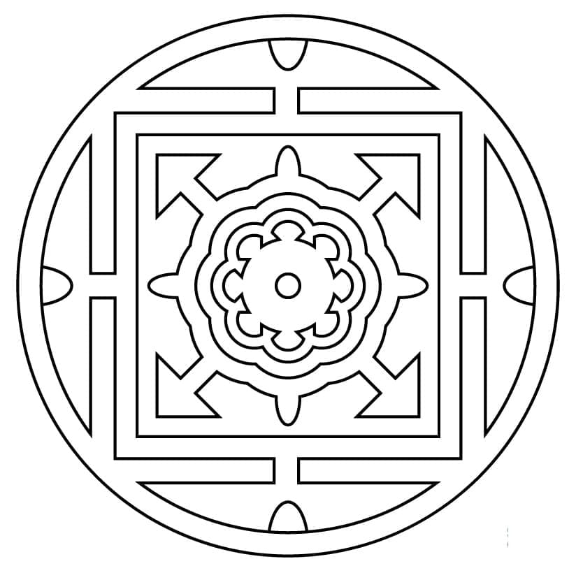 Coloriage gratuit Mandalas Celtiques #173963 de la collection Mandalas à imprimer